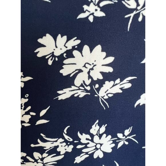 American Living Navy Blue White Floral Skirt with Ruffle Hem Sz XL - Picture 3 of 5